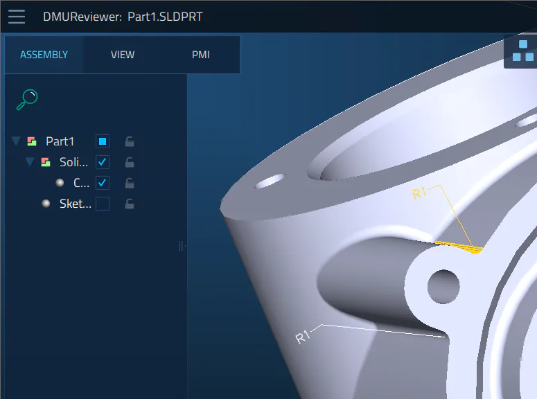 DMU Reviewer - a corporate tool for 3D CAD design review and analysis. Part 2 illustration