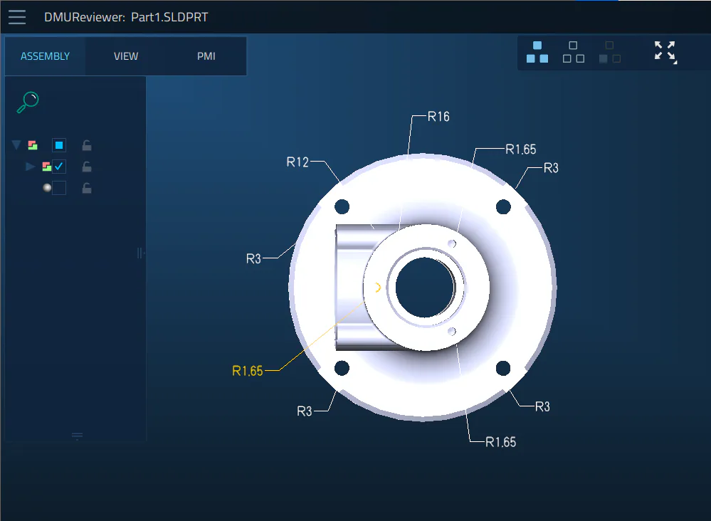 DMU Reviewer - a corporate tool for 3D CAD design review and analysis. Part 2 illustration