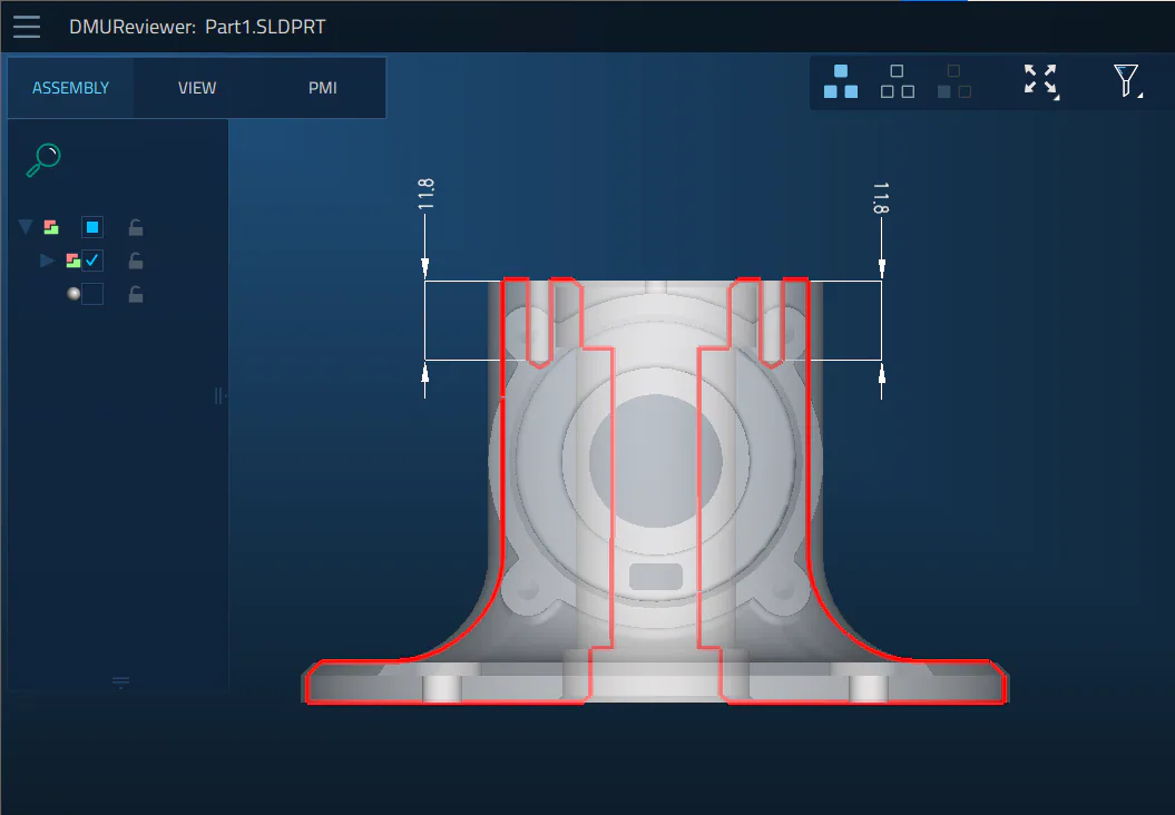 DMU Reviewer - a corporate tool for 3D CAD design review and analysis. Part 2 illustration