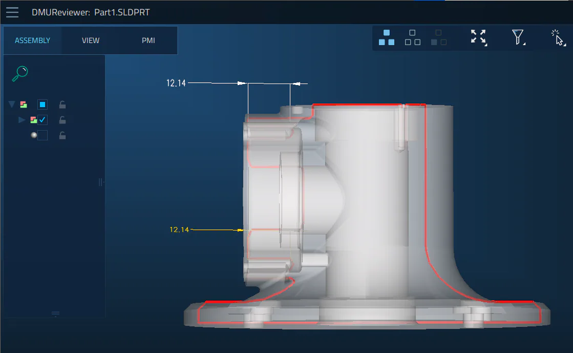 DMU Reviewer - a corporate tool for 3D CAD design review and analysis. Part 2 illustration