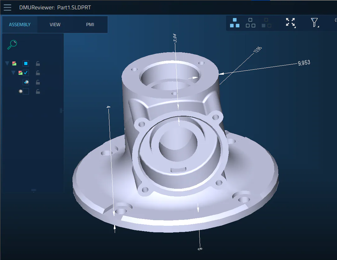 DMU Reviewer - a corporate tool for 3D CAD design review and analysis. Part 2 illustration